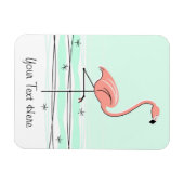 Flamingo Aqua Text Magnet flexibel (Horizontal)