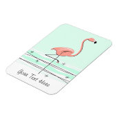 Flamingo Aqua Text Magnet flexibel (Linke Seite)