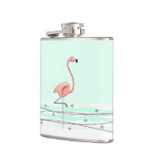 Flamingo Aqua umhüllter Kolben Flachmann (Links)