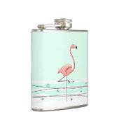 Flamingo Aqua umhüllter Kolben Flachmann (Rechts)