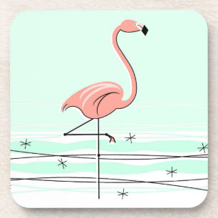 Flamingo Aqua Untersetzer Kunststoff