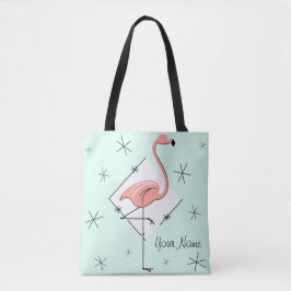 Flamingo-Aquadiamantname ganz über Taschentasche Tasche