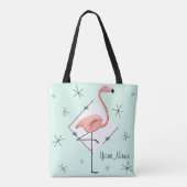 Flamingo-Aquadiamantname ganz über Taschentasche Tasche (Rückseite)