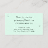 Flamingo-Aquaoval-Visitenkarte Visitenkarte (Rückseite)