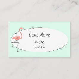 Flamingo-Aquaoval-Visitenkarte Visitenkarte