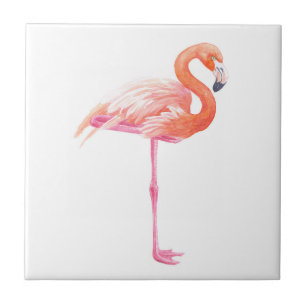 Flamingo-Aquarell Fliese