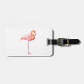Flamingo-Aquarell Gepäckanhänger (Vorderseite horizontal)