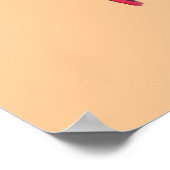 Flamingo Aquarell hübsche Kunst Poster (Ecke)