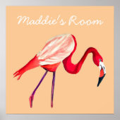 Flamingo Aquarell hübsche Kunst Poster (Vorne)