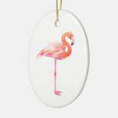 Flamingo-Aquarell Keramik Ornament (Links)