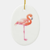 Flamingo-Aquarell Keramik Ornament (Vorne)