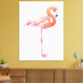 Flamingo-Aquarell Leinwanddruck (Insitu (Wohnzimmer))