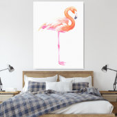 Flamingo-Aquarell Leinwanddruck (Insitu (Schlafzimmer))