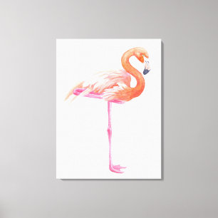 Flamingo-Aquarell Leinwanddruck