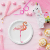 Flamingo-Aquarell Pappteller (Party)