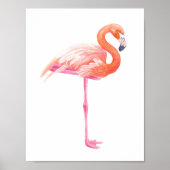 Flamingo-Aquarell Poster (Vorne)