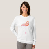 Flamingo-Aquarell T-Shirt (Vorne ganz)