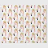 Flamingo Aquarellmalerei - Packpapier (Flach)