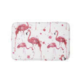 Flamingo Aquarellmuster, lebendiges Design. Badematte (Vorderseite)