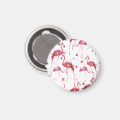 Flamingo Aquarellmuster, lebendiges Design. Magnet (Vorderseite/Rückseite)