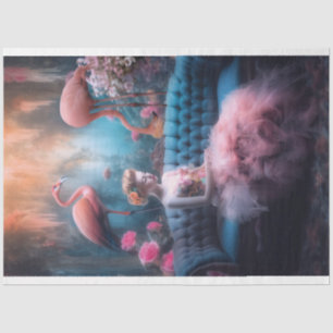 Flamingo Arcadia, Girl der 50er Jahre, Ethereal Ga Seidenpapier