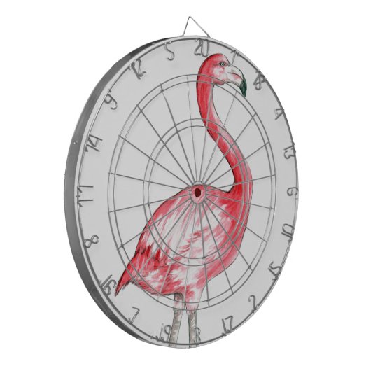 Flamingo Art Dartscheibe (Vorderseite Links)