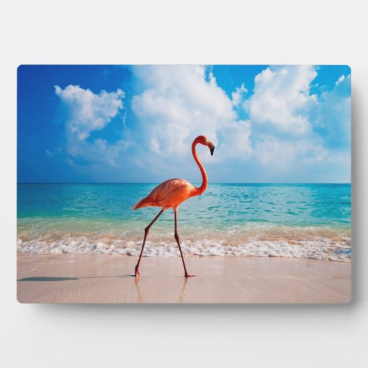 Flamingo Art Deco Plaque Fotoplatte (Vorderseite)
