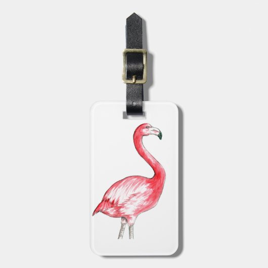 Flamingo Art Gepäckanhänger (Vorderseite vertikal)