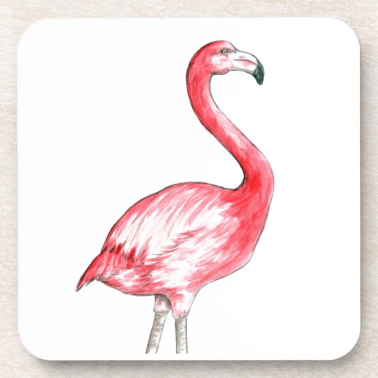 Flamingo Art Getränkeuntersetzer (Vorderseite)