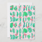 Flamingo Art Imitate Goldfolie Party Einladung (Rückseite)