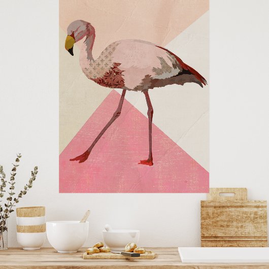 FLAMINGO Art Poster (Küche)