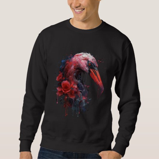 Flamingo artwork  animal  animal flamingo sweatshirt (Vorderseite)