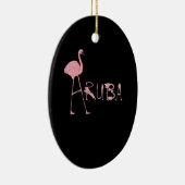 Flamingo Aruba Keramik Ornament (Rechts)