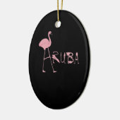 Flamingo Aruba Keramik Ornament (Links)