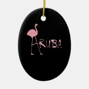 Flamingo Aruba Keramik Ornament