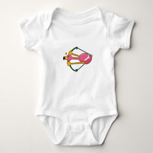 Flamingo as Arrow mit Bow Baby Strampler (Vorderseite)