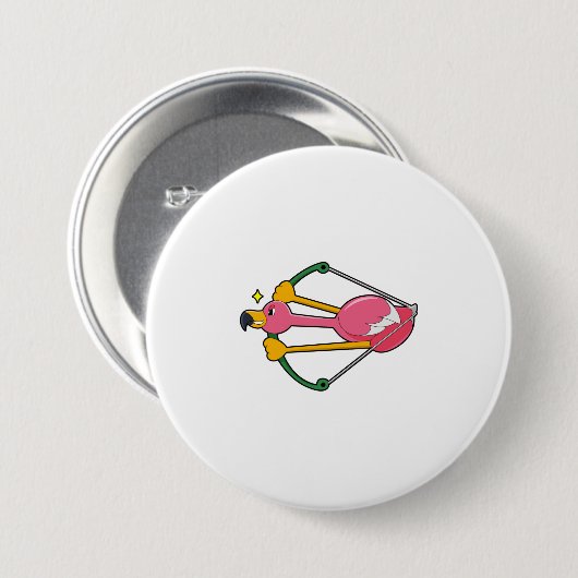 Flamingo as Arrow mit Bow Button (Vorne & Hinten)