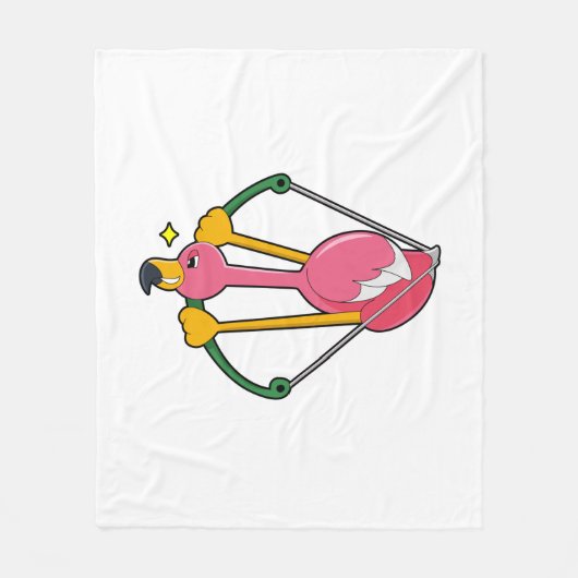 Flamingo as Arrow mit Bow Fleecedecke (Vorderseite)