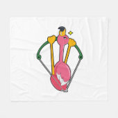 Flamingo as Arrow mit Bow Fleecedecke (Vorderseite (Horizontal))