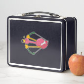 Flamingo as Arrow mit Bow Metall Brotdose (Beispiel)