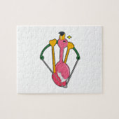 Flamingo as Arrow mit Bow Puzzle (Horizontal)