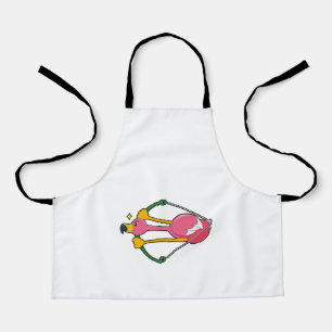 Flamingo as Arrow mit Bow Schürze