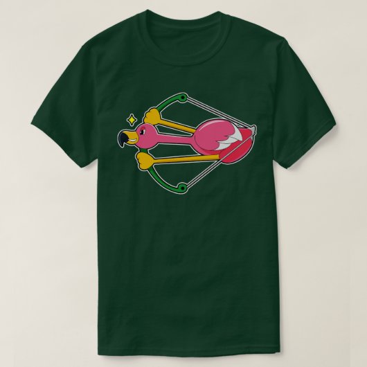 Flamingo as Arrow mit Bow T-Shirt (Design vorne)
