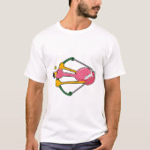 Flamingo as Arrow mit Bow T-Shirt (Vorderseite)