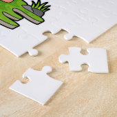 Flamingo as Hiker with Backpack Puzzle (Seite)