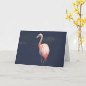 Flamingo At Dusk Karte (Gelbe Blume)