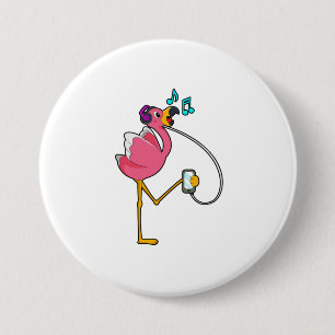 Flamingo at Music with Headphone Button