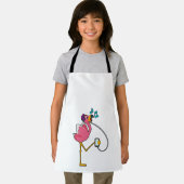 Flamingo at Music with Headphone Schürze (Insitu)