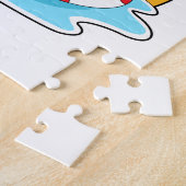 Flamingo at Swimming with Lifebuoy Puzzle (Seite)