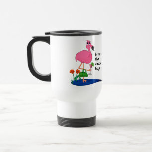 Flamingo auf Ferien Reise-Tasse Reisebecher